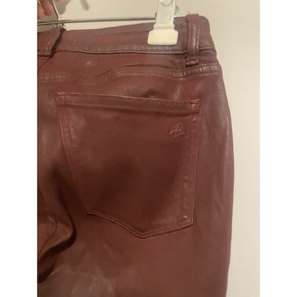 DL1961 Florence Mid Rise Merlot Coated Ultrasculpt Skinny Ankle Jeans Size 26‎ - Picture 5 of 8